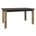 Jedálenský stôl, rozkladací, dub lefkas tmavý/smooth sivý, 160-203x90 cm, MONTANA STW