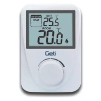 Termostat GRT01 s manuálnym ovládaním GRT01 biely (GETI)