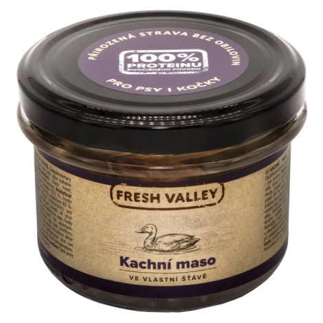 Pohár Fresh Valley kačacie mäso vo vlastnej šťave 220 ml