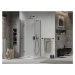 MEXEN/S - Lima kabína prysznicowa składana 90 x 90, transparent, czarna + brodzik Flat, biela 85