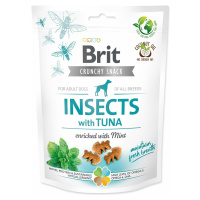 Pochúťka Brit Care Dog Crunchy Cracker Insocts, tuniak s mätou 200g