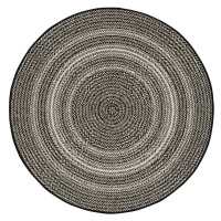 Čierny vonkajší koberec Universal Silvana Rutto, ⌀ 120 cm
