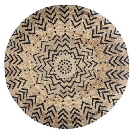 Okrúhly jutový dekoratívny koberec 120 cm I DekorStyle