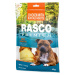 Pochúťka Rasco Premium byvolia koža obalená kuracím mäsom, uzly 11cm 80g