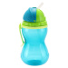 Canpol babies Fľaša športová so slamkou 370 ml modrá