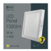 Mini LED panel 225x225, štvorcový prisadený biely, 18W, 3000K (EMOS)
