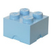 LEGO® úložný box 4 - bledomodrá  250 x 250 x 180 mm