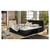 NABBI Branco 200 čalúnená manželská posteľ s roštom čierna