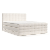 Krémová boxspring posteľ s úložným priestorom 200x200 cm Blend – Maison de Rêve