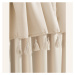 Krémový záves Astoria so strapcami na riasiacej páske 140 x 260 cm