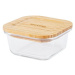 Siguro Dóza na potraviny Glass Seal Bamboo 0,3 l, 6 × 11,5 × 11,5 cm