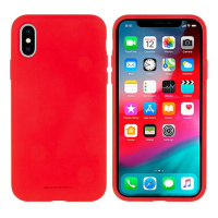 Silikónové puzdro na iPhone 12/12 Pro Mercury Silicone červené