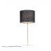 Mosadzná stolová lampa s čiernym tienidlom 20 cm - Kaso