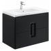 Kúpeľňová skrinka pod umývadlo Kolo Twins 80x46x57 cm čierna mat 89555000