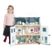 Drevený domček pre bábiku Dovetail House Tender Leaf Toys ultra štýlový so 6 izbami a parketami 