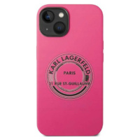 Silikónové puzdro Karl Lagerfeld na Apple iPhone 14 Plus KLHCP14MSRSGRCF HC Silicone RSG BIC ruž