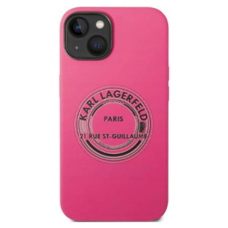 Silikónové puzdro Karl Lagerfeld na Apple iPhone 14 Plus KLHCP14MSRSGRCF HC Silicone RSG BIC ruž