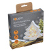 Solight 1V45-T LED vánoční stromek, dřevěný dekor, 6LED, teplá bílá, 2x AAA