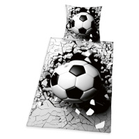 Herding obliečky 3D futbal 140x200/70x90cm