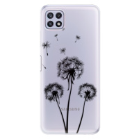 Odolné silikónové puzdro iSaprio - Three Dandelions - black - Samsung Galaxy A22 5G