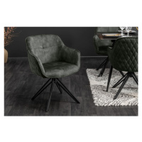 LuxD 23865 Dizajnová stolička Natasha tmavozelený zamat