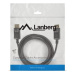 LANBERG pripojovací kábel DisplayPort 1.2 M/M, 4K@60Hz, dĺžka 1,8m, čierny, so západkou, pozláte