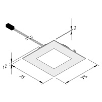 Nábytkové zapustené LED Dynamic FAQ 68 oceľ 3W CCT