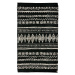 Čierno-biely bavlnený koberec Webtappeti Ethnic, 55 x 110 cm