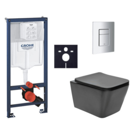 Závesný wc set do ľahkých stien / predstenová montáž SAT Infinitio SIKOGRSIN12BSCP00 GROHE