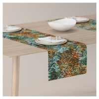 Dekoria Štóla na stôl, zelená/oranžová, 40 x 130 cm, Intenso Premium, 144-31