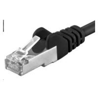 PREMIUMCORD Patch kábel CAT6a S-FTP, RJ45-RJ45, AWG 26/7 10m čierna