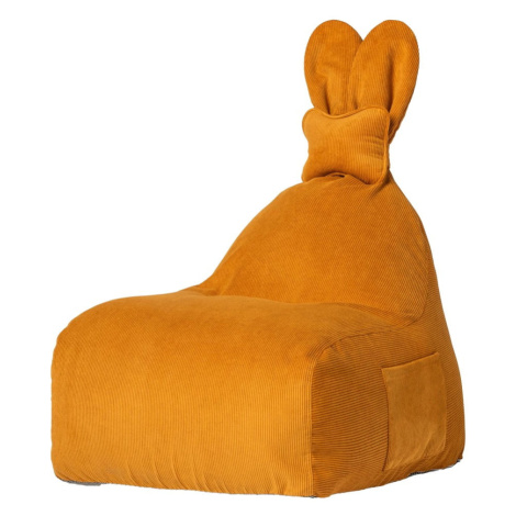 Okrovožltý detský sedací vak Funny Bunny – The Brooklyn Kids