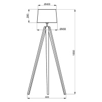 Aluminor Essence trojnohá stojaca lampa, čierna