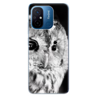 Odolné silikónové puzdro iSaprio - BW Owl - Xiaomi Redmi 12C