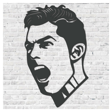 Drevený obraz - Cristiano Ronaldo, Antracitovo-šedá