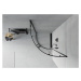 MEXEN - Rio sprchovací kút štvrťkruh 80 x 80 cm, transparent, čierna 863-080-080-70-00