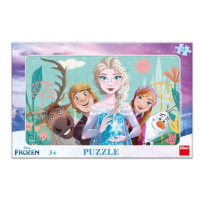 Puzzle Frozen: rodina 15 dielikov doskové