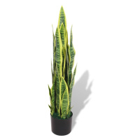 vidaXL Umelá rastlina, sansevieria s kvetináčom 90 cm, zelená