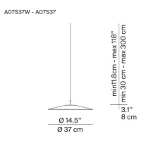 Luceplan Koinè LED závesné svetlo 927 Ø37cm čierna