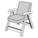 Doppler HIT UNI 9827 nízky – polster na záhradnú stoličku a kreslo