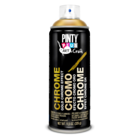 PINTY PLUS ART - Chrómový efekt v spreji 400 ml zlatý