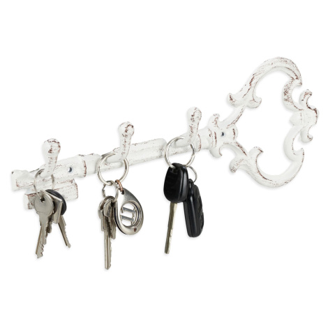 Vešiak na kľúče Antik, 3 háčiky, RD2085 biela