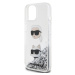 Plastové puzdro Karl Lagerfeld na Apple iPhone 15 KLHCP15SLDHKCNS Liquid Glitter Karl and Choupe