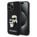 Karl Lagerfeld 3D Rubber Karl and Choupette Zadný Kryt pre iPhone 14 Pro Max Black