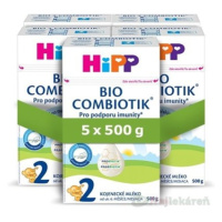 HiPP 2 BIO COMBIOTIK,následná mliečna dojčenská výživa (od ukoč. 6 m), 5x500g
