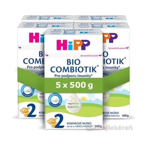 HiPP 2 BIO COMBIOTIK,následná mliečna dojčenská výživa (od ukoč. 6 m), 5x500g