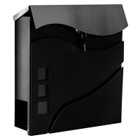 Poštová schránka Austin, 370 x 370 x 110, čierna / nerez