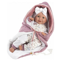 Llorens 74040 New born žmurkací realistická bábika bábätko so zvukmi a mäkkým látkovým telom 42 