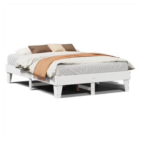 vidaXL PosteÄľ bez matraca biela 140x200 cm masĂ­vna borovica