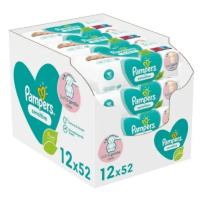 PAMPERS Vlhčené obrúsky sensitive 12 x 52 ks